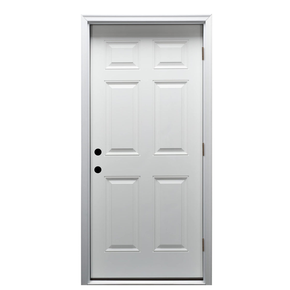 Primed Left Hand Outswing 6-Panel Steel Prehung Door 36"x80" V888460