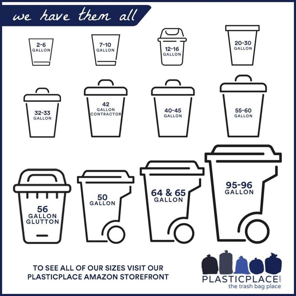 Heavy Duty Black 40-45 Gallon Trash Bags 100 Count 1.5 Mil J88325