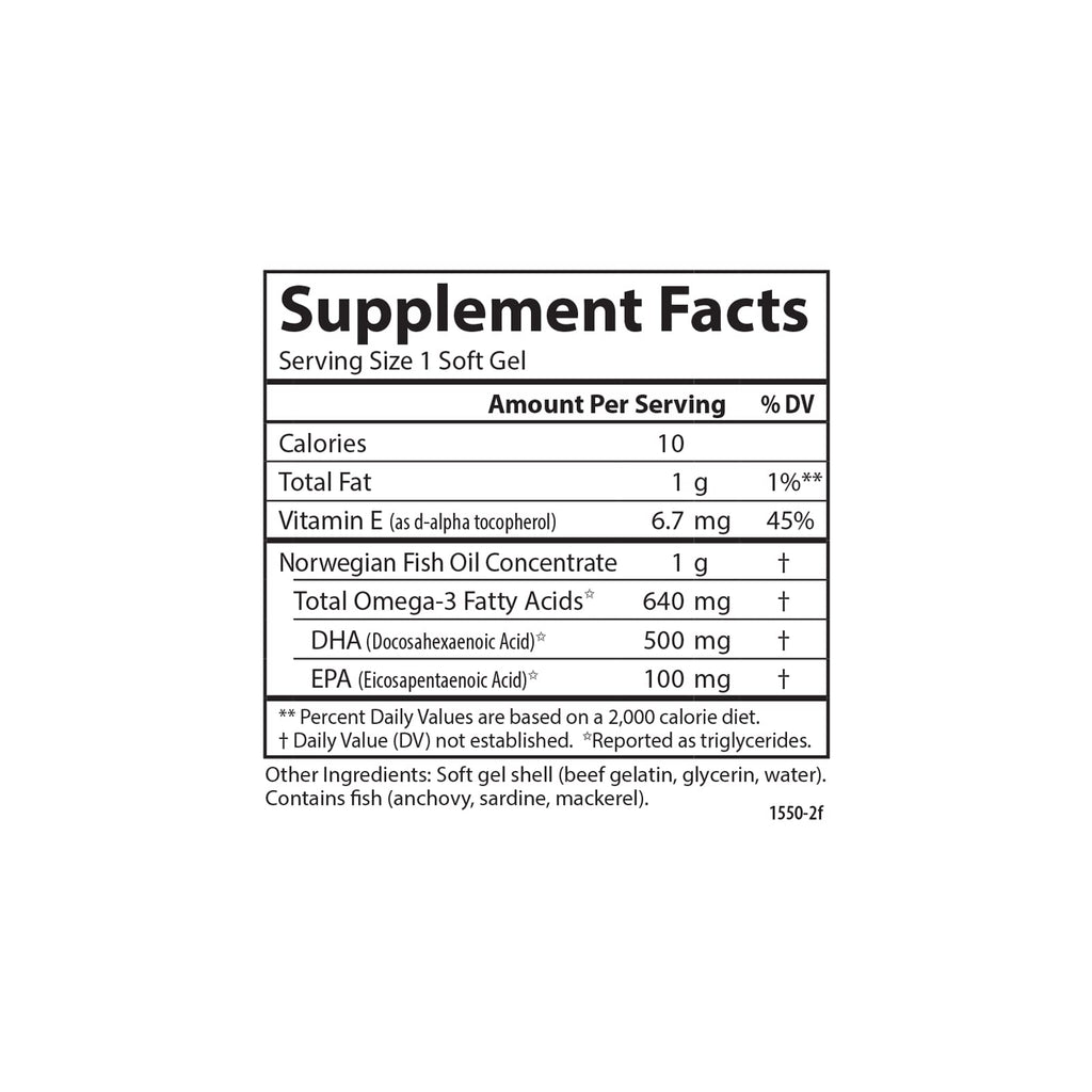 DHA Supplements 500 mg 60 Softgels R5011