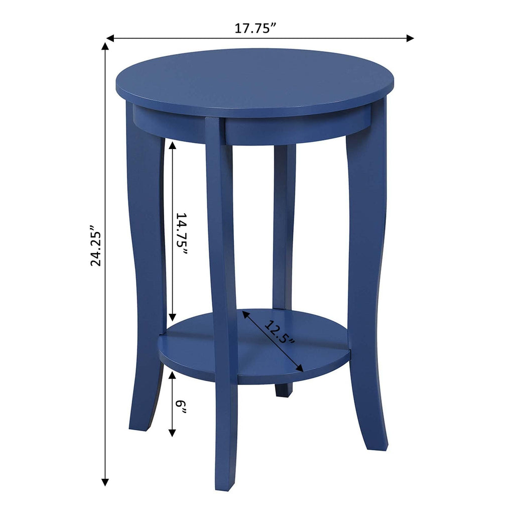 Cobalt Blue Round End Table D884
