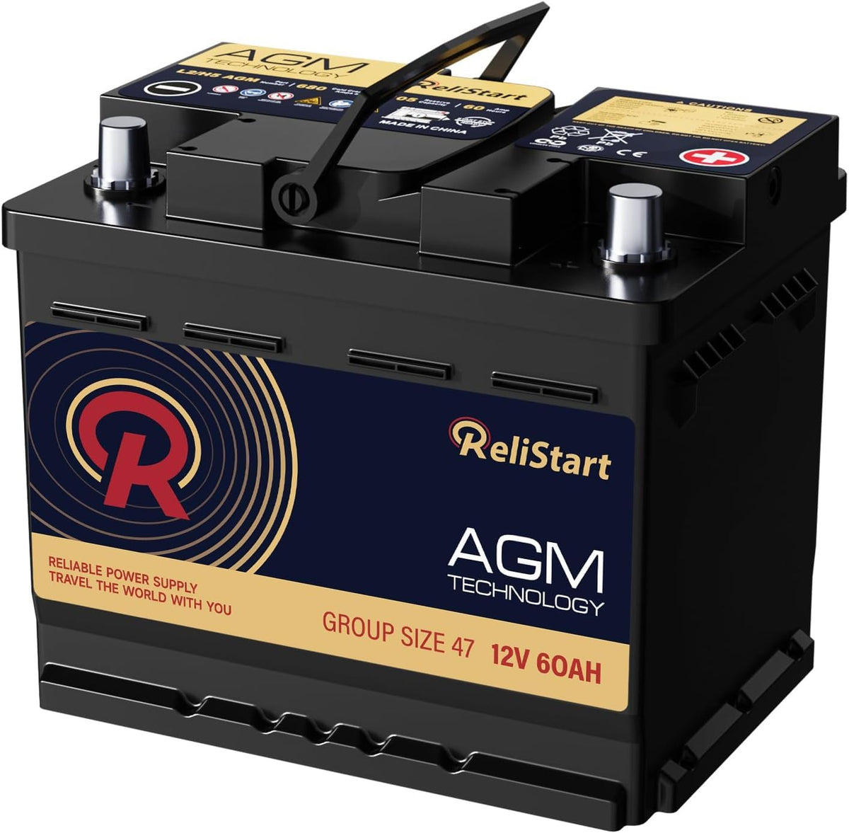 12V 60Ah 680CCA Automotive Battery W819