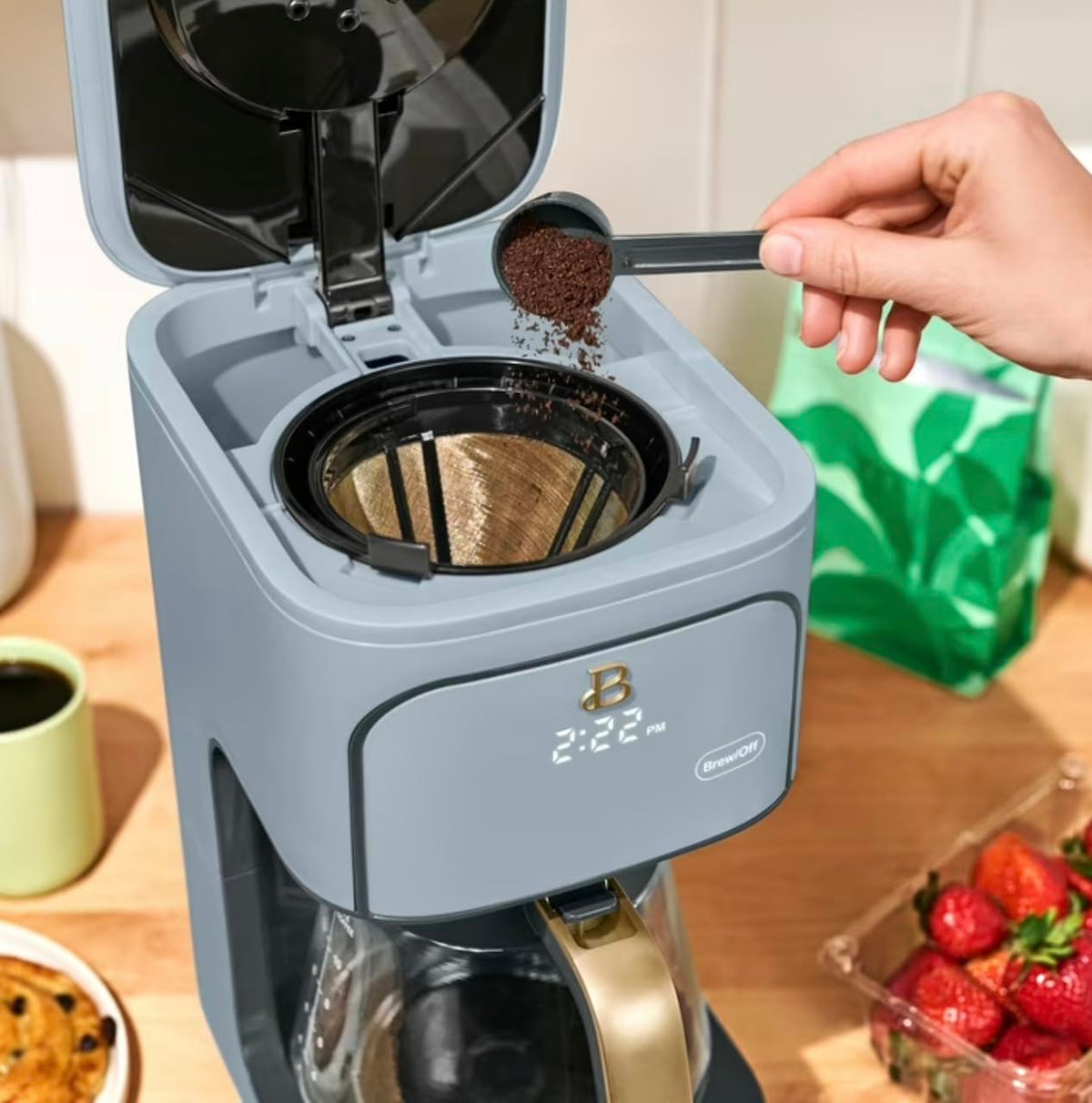 Cornflower Blue 12-Cup Programmable Coffee Maker I1772