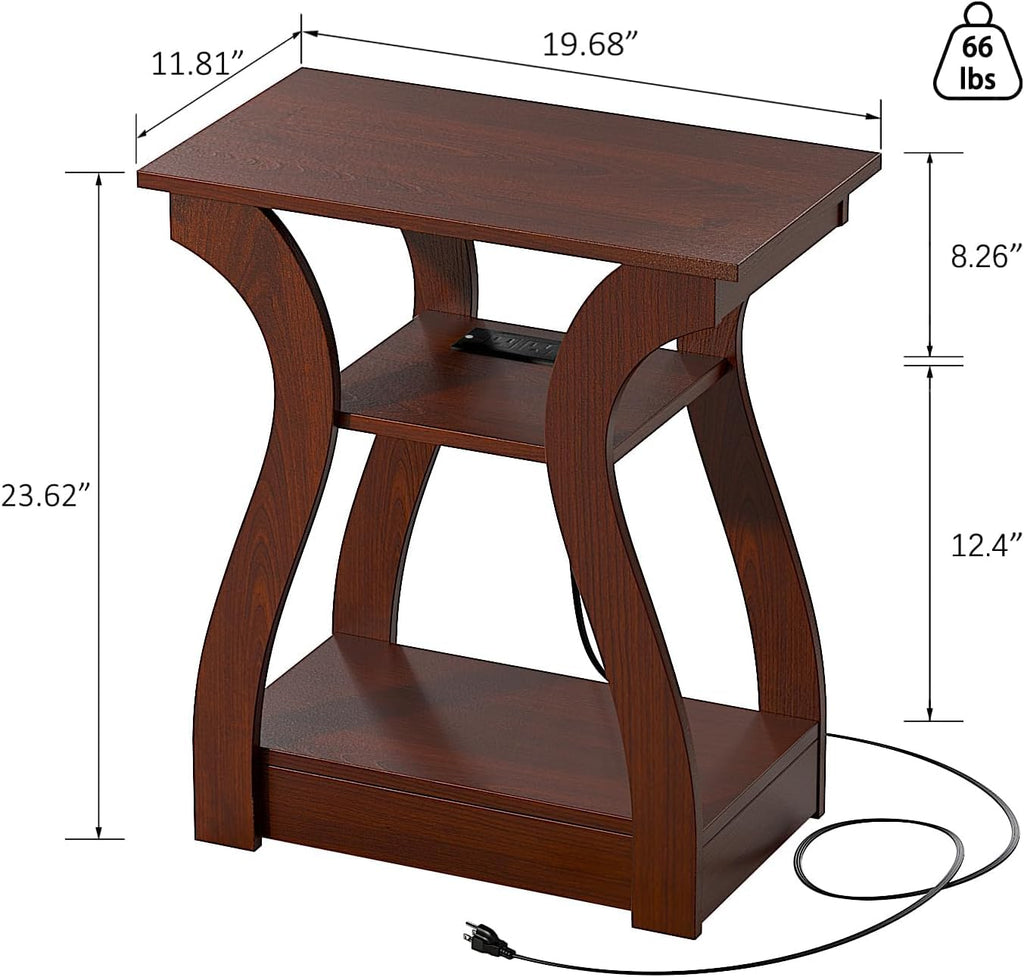 3 Tier End Table with Charging Station K638