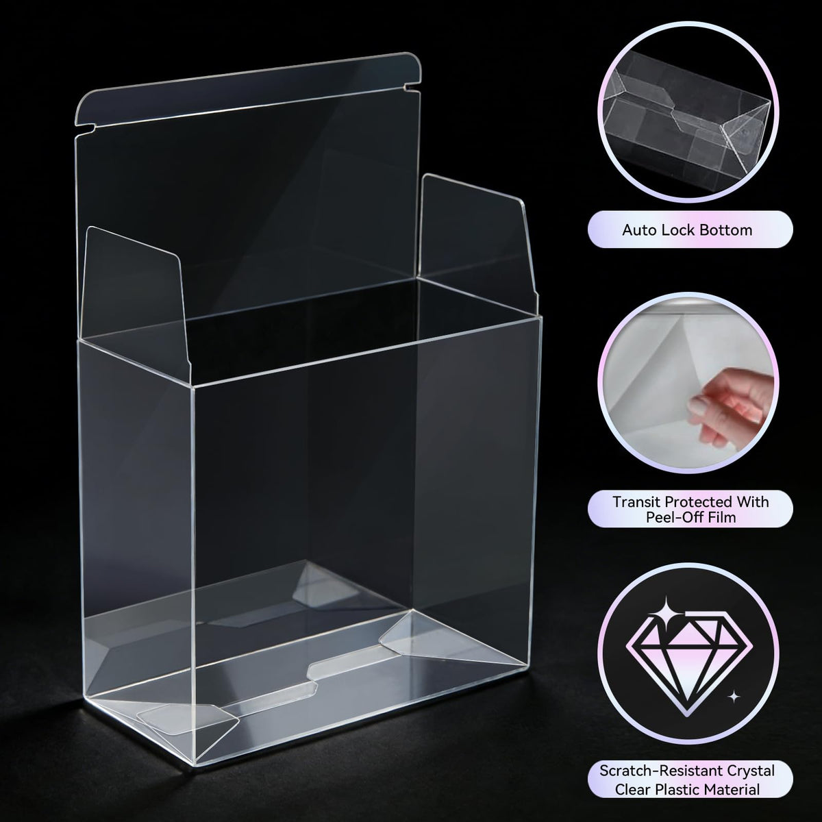 UV-Blocking Plastic Display Case W9015