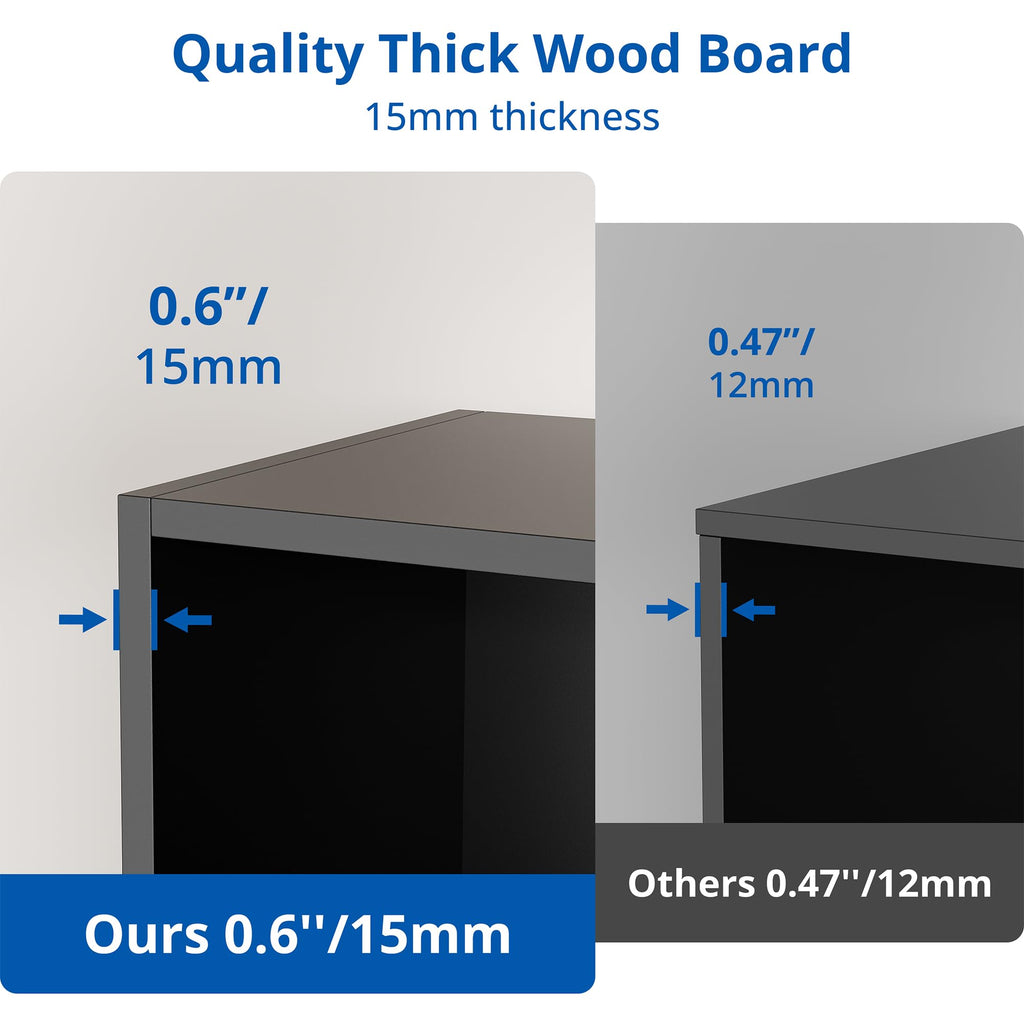 Black 3-Tier 10 Cube Storage Organizer Bookshelf Q520