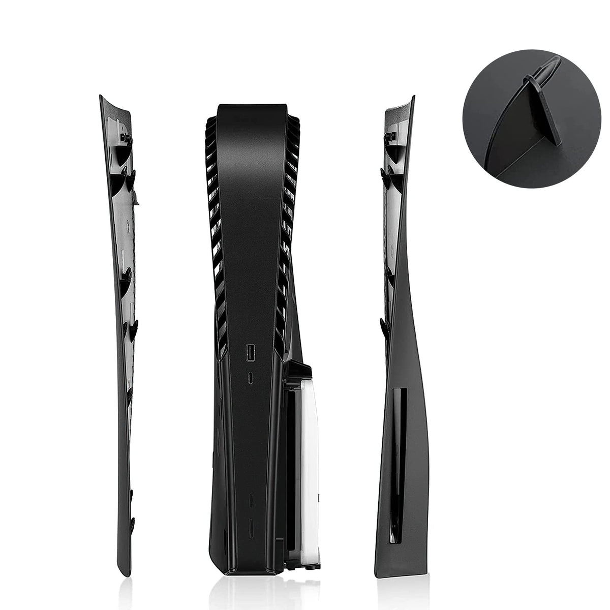 Black Face Plate Cover Shell for PS5 Disc Edition Console H5621