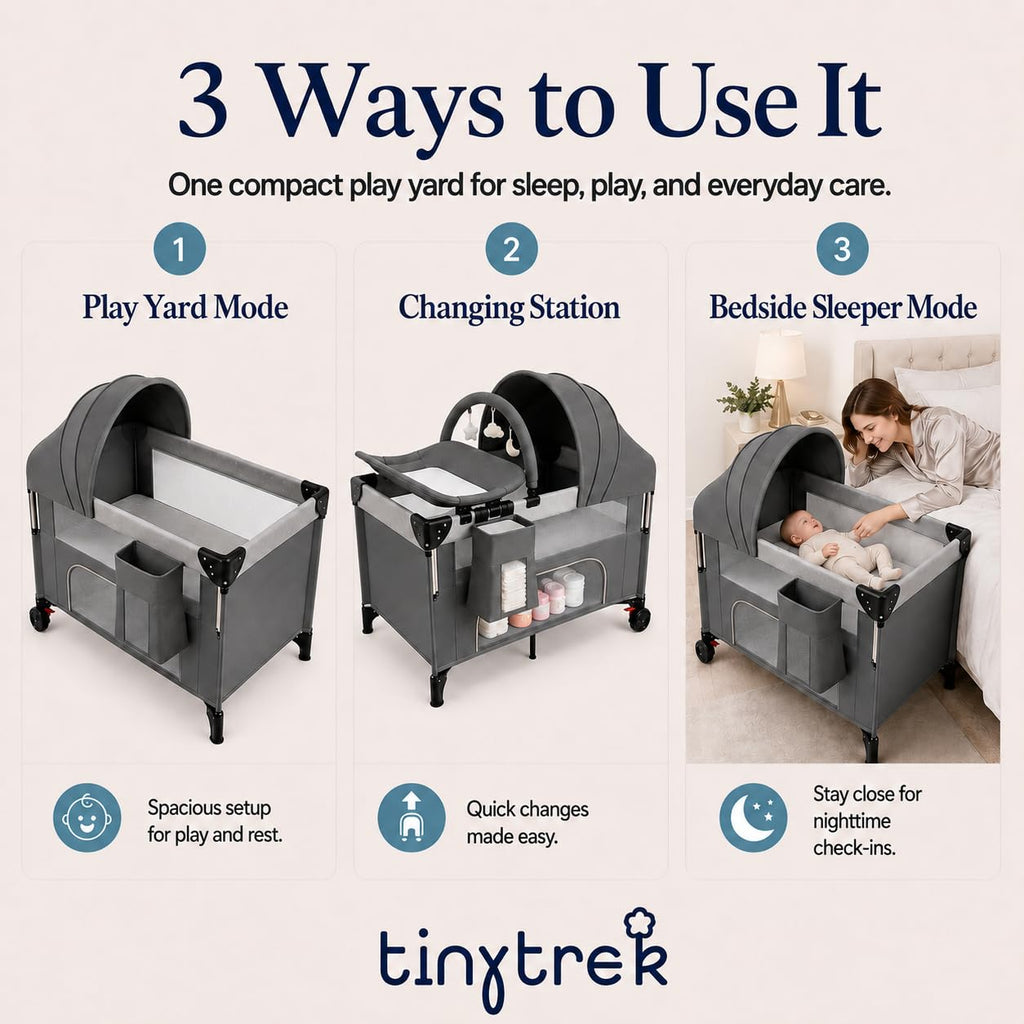 3-in-1 Baby Travel Playard with Changing Table U635935