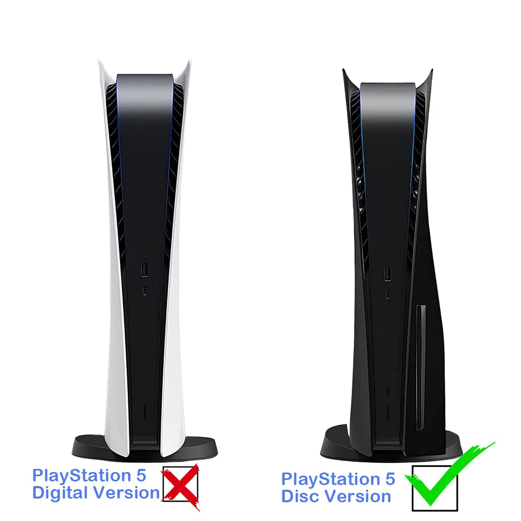 Black Face Plate Cover Shell for PS5 Disc Edition Console H5621