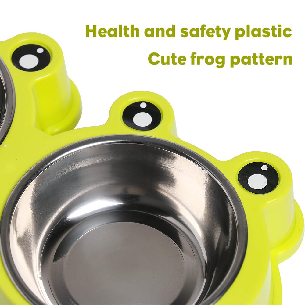 Stainless Steel Non-Slip Double Pet Feeder I6328