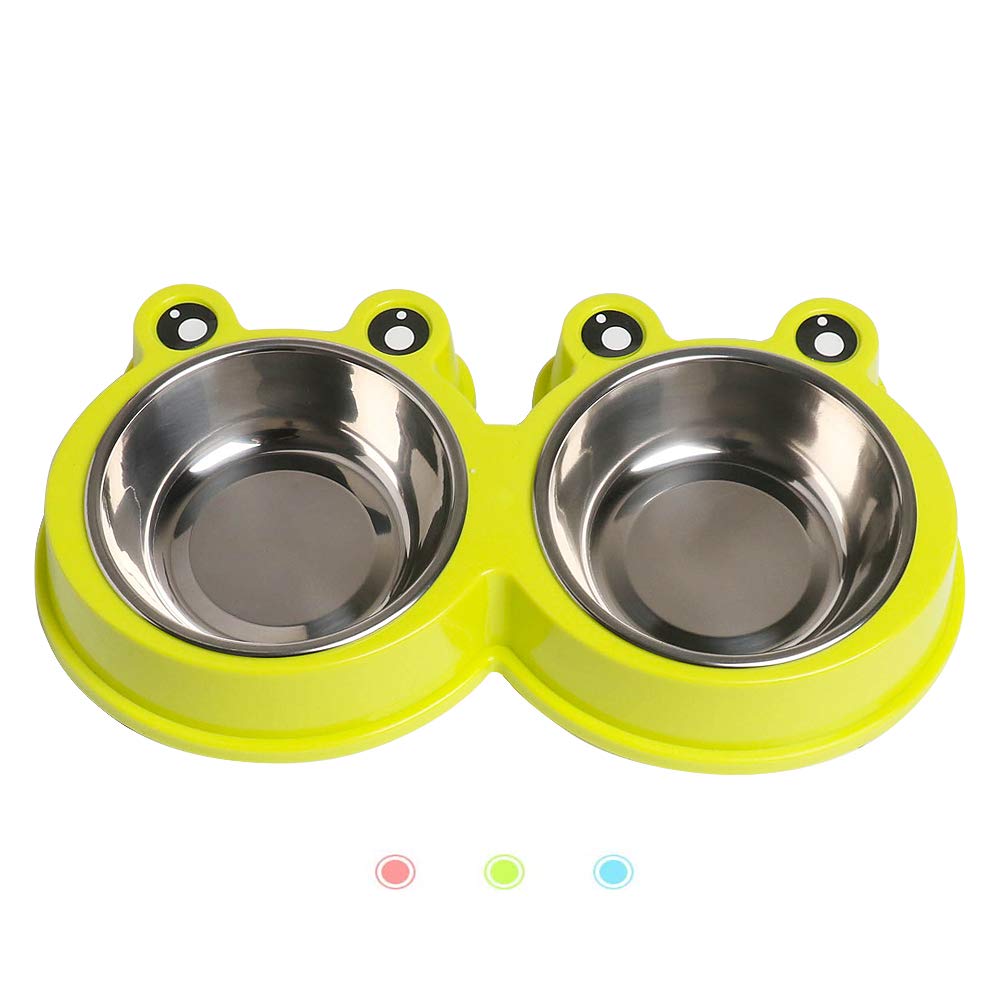 Stainless Steel Non-Slip Double Pet Feeder I6328