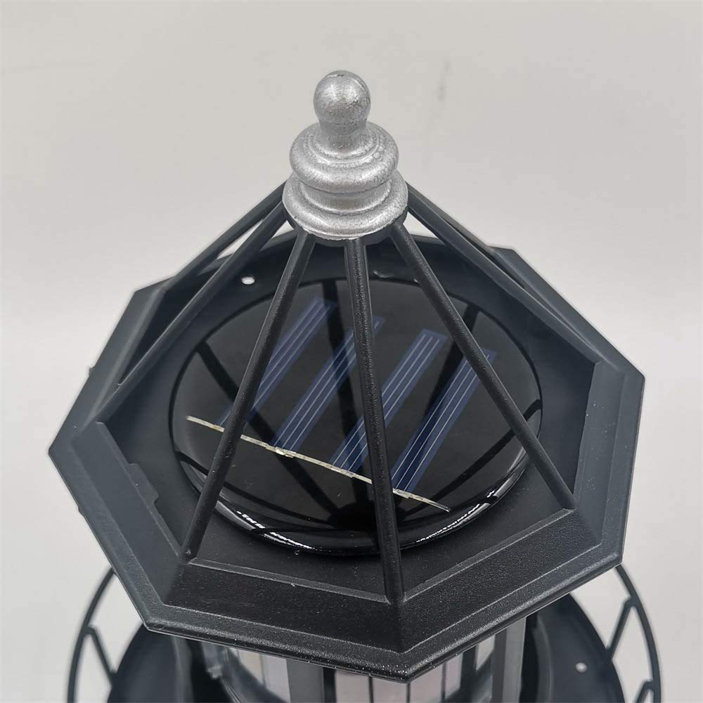 Black Waterproof Solar Outdoor Hanging Lighthouse Lamp V9017