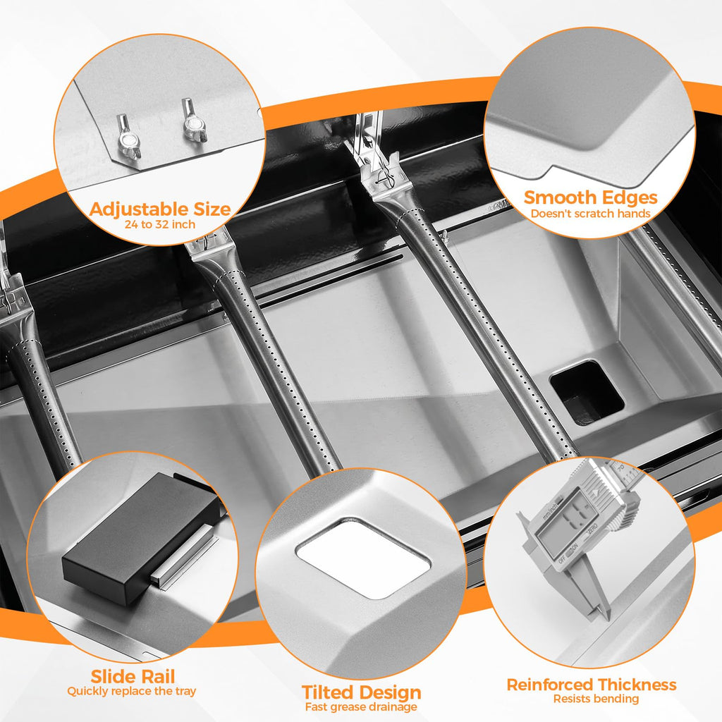 Adjustable Universal Grease Tray with Catch Pan Z387