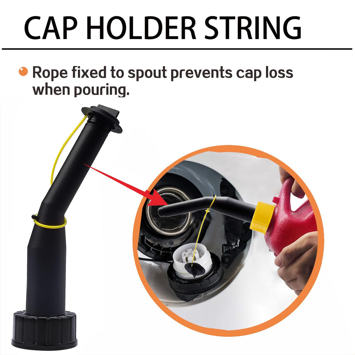 Gas Can Spout Replacement Kit with Gasket Vent Cap Pack of 3 V1815