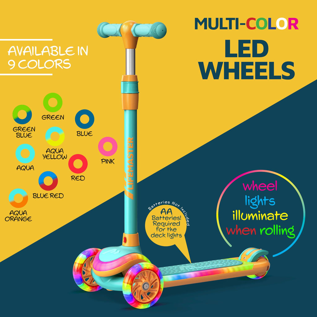 3-Wheel Kids Scooter with Multi-Color Lights U4294