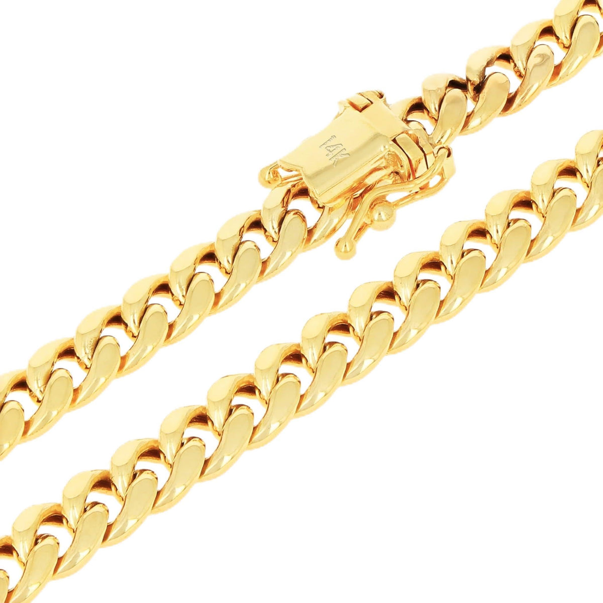14k Yellow Gold Cuban Chain Necklace H30646