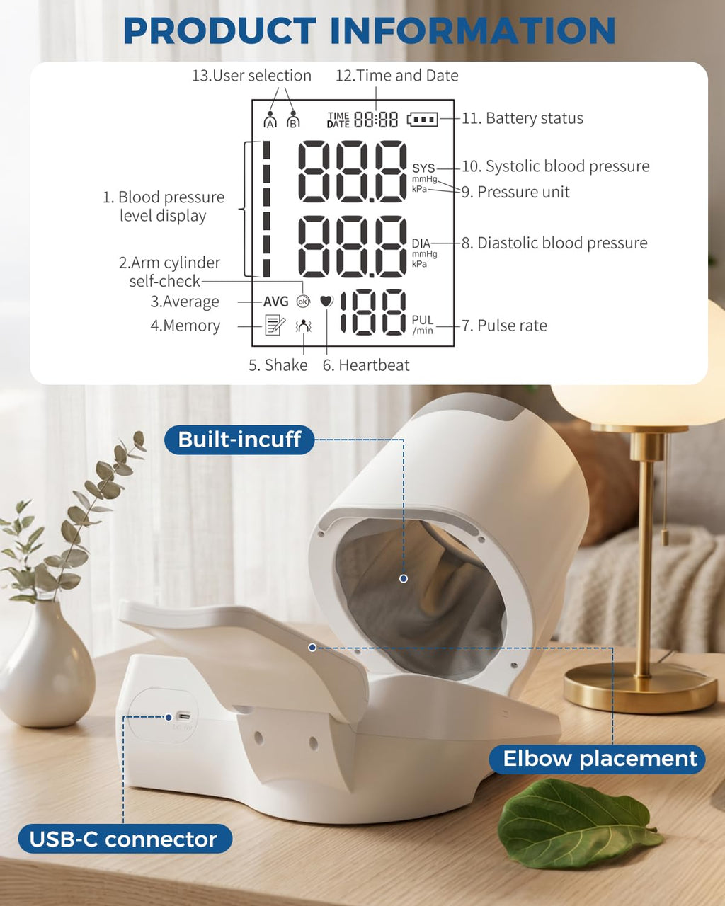 Upper Arm Blood Pressure Monitor Y580348