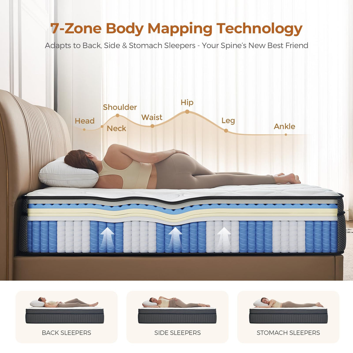 10 inch Full Size Hybrid Mattress in a Box V824
