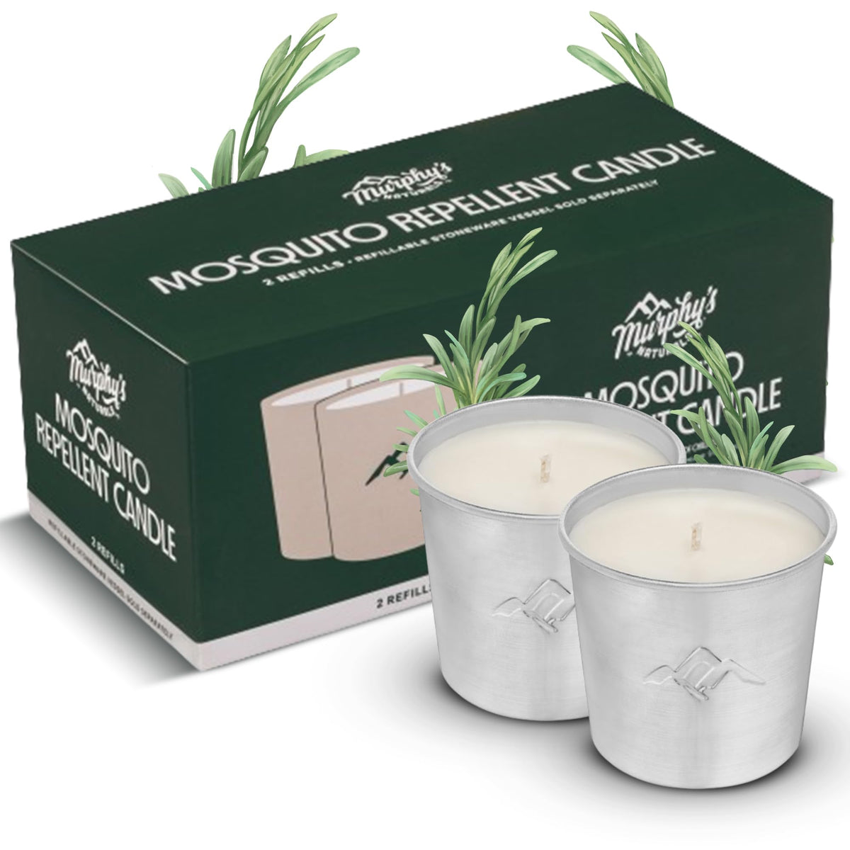 Mosquito Repellent Candle Refills 9 oz Pack of 2 I49051