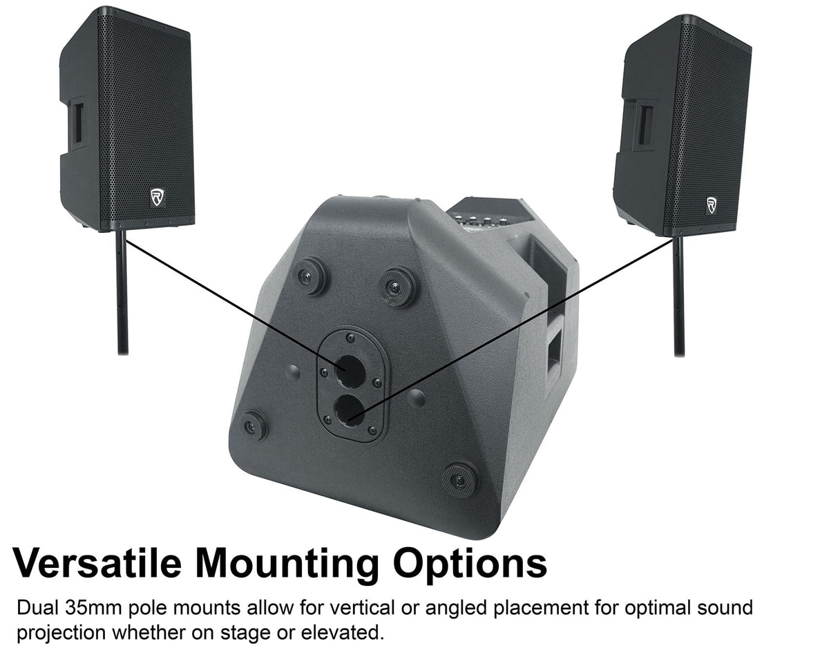 12" Powered DJ PA Speaker Pair with Stands P48731