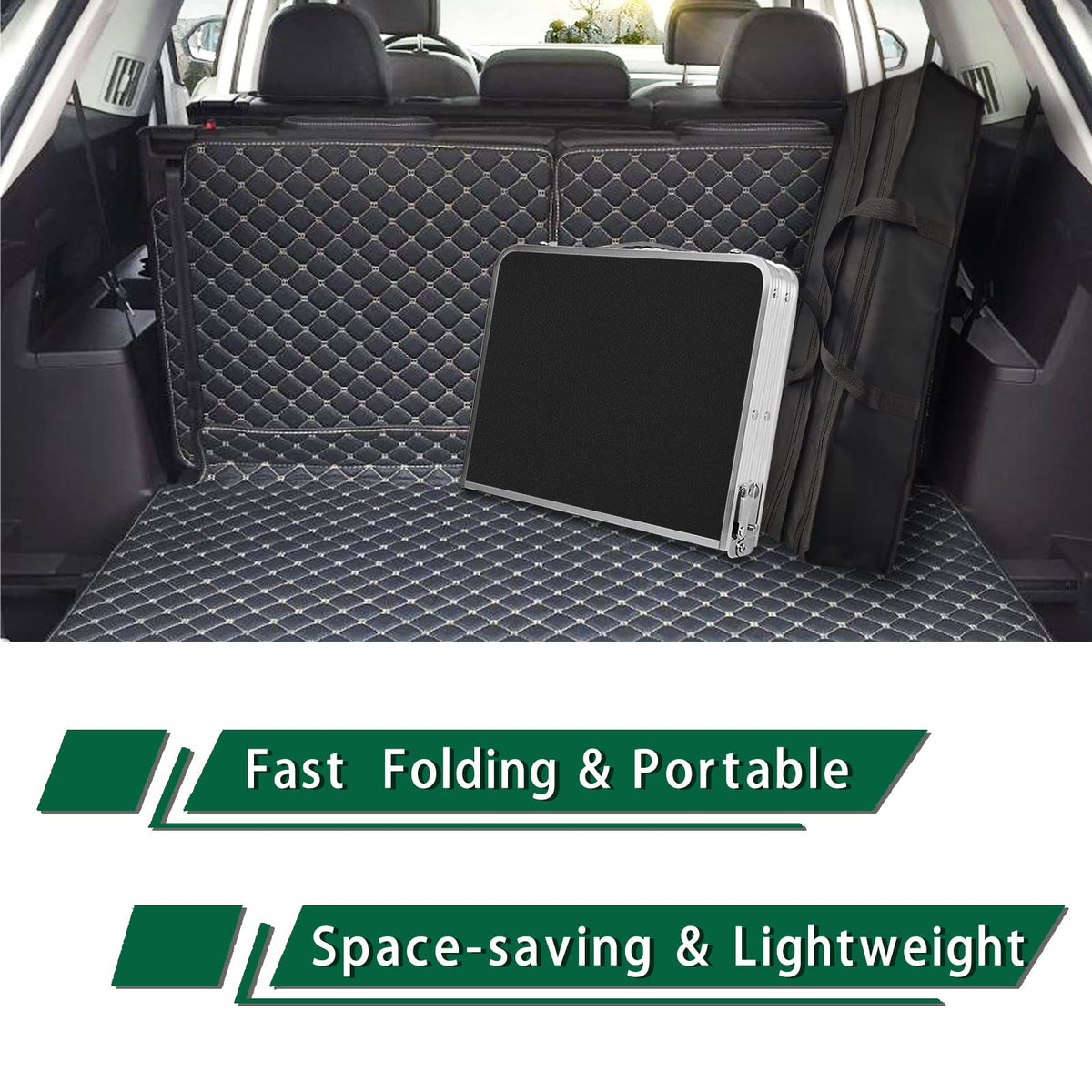2ft Lightweight Adjustable Folding Camping Table Y984155