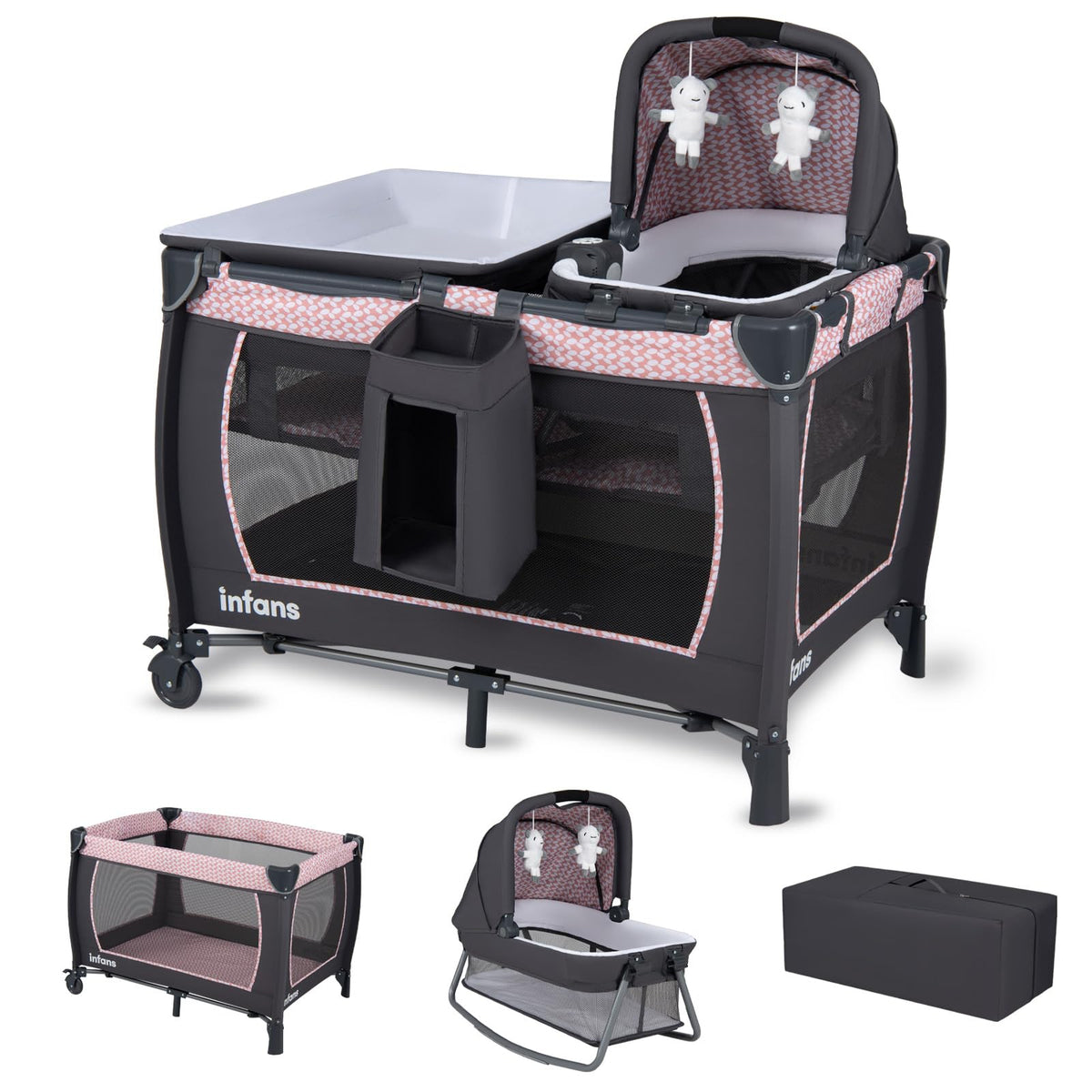 5 in 1 Pack and Play with Bassinet F87369