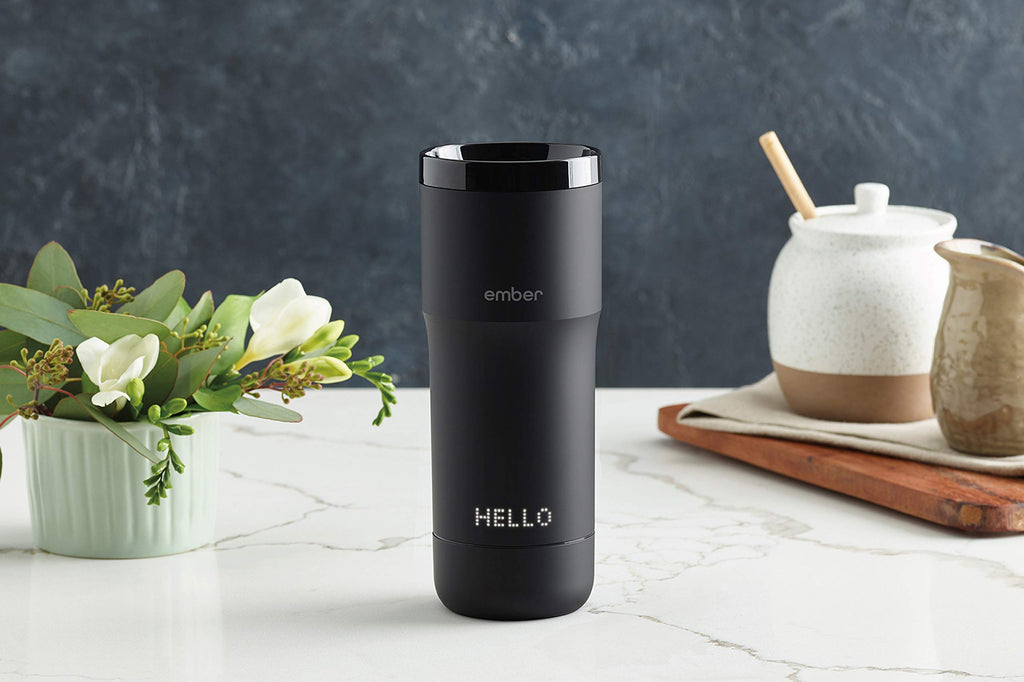 Black 12 Ounce Temperature Control Travel Mug T348