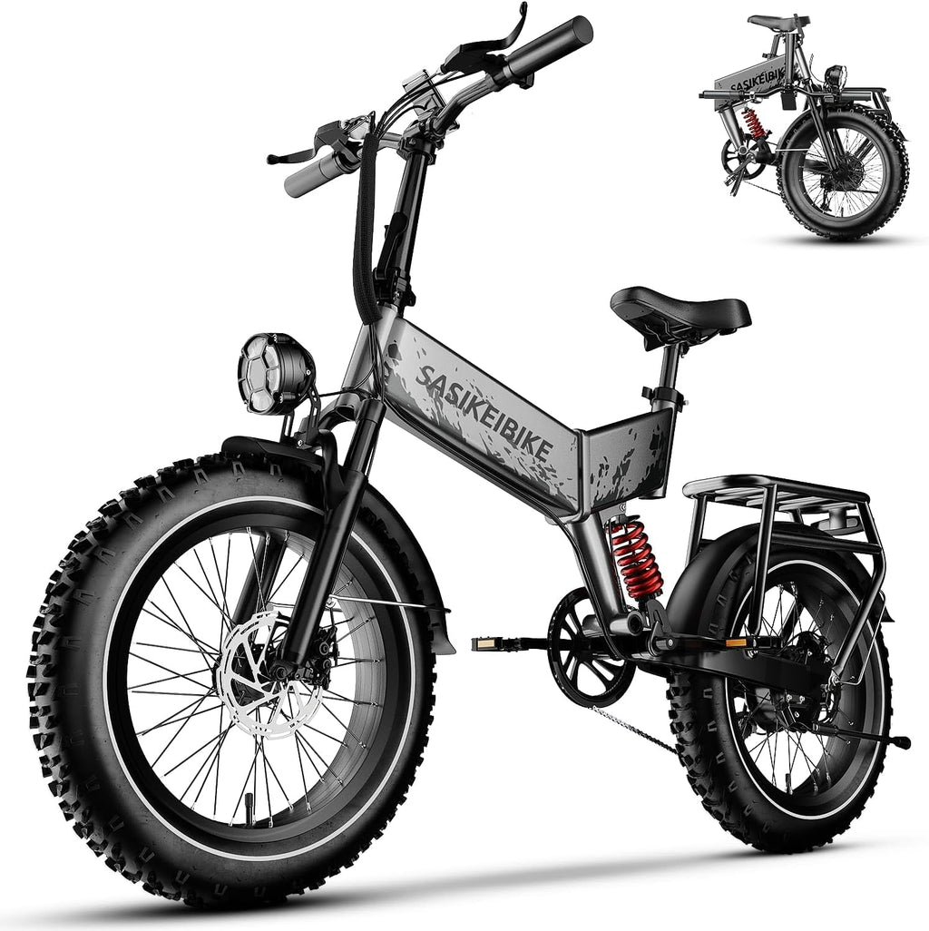 1500W Folding Electric Bike with 52V 20AH Removable Battery, 20" x4.0 Fat Tire O847161