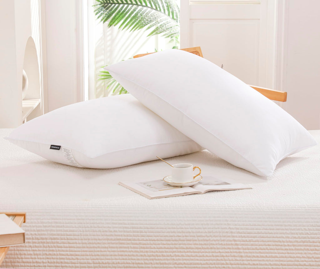Gold Down Alternative Bed Pillow Set of 2 King Size M225