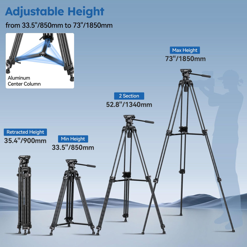 Carbon Fiber Heavy Duty Video Tripod R8921