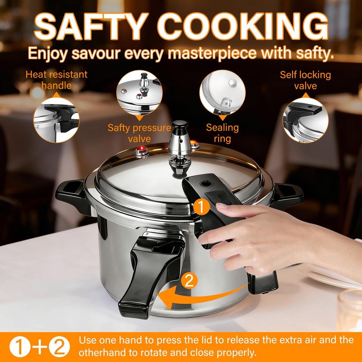 4.2 Quart Aluminum Stovetop Pressure Cooker W791