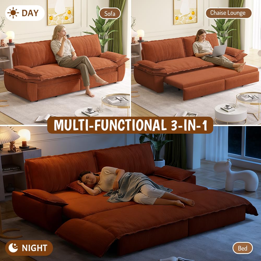 Orange Velvet Two Seater Sofa R4176