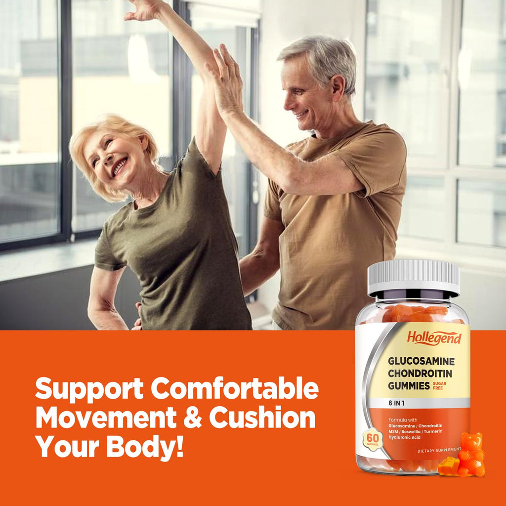 Sugar Free Glucosamine Chondroitin Gummies 60 Count L9548