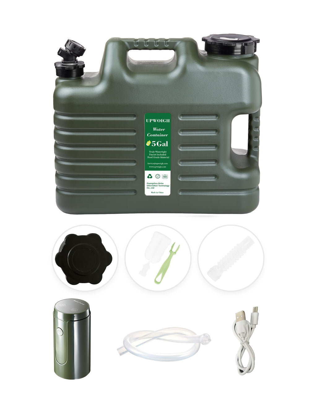 5 Gallon Water Jug with Rechargeable Touch Pump P97148