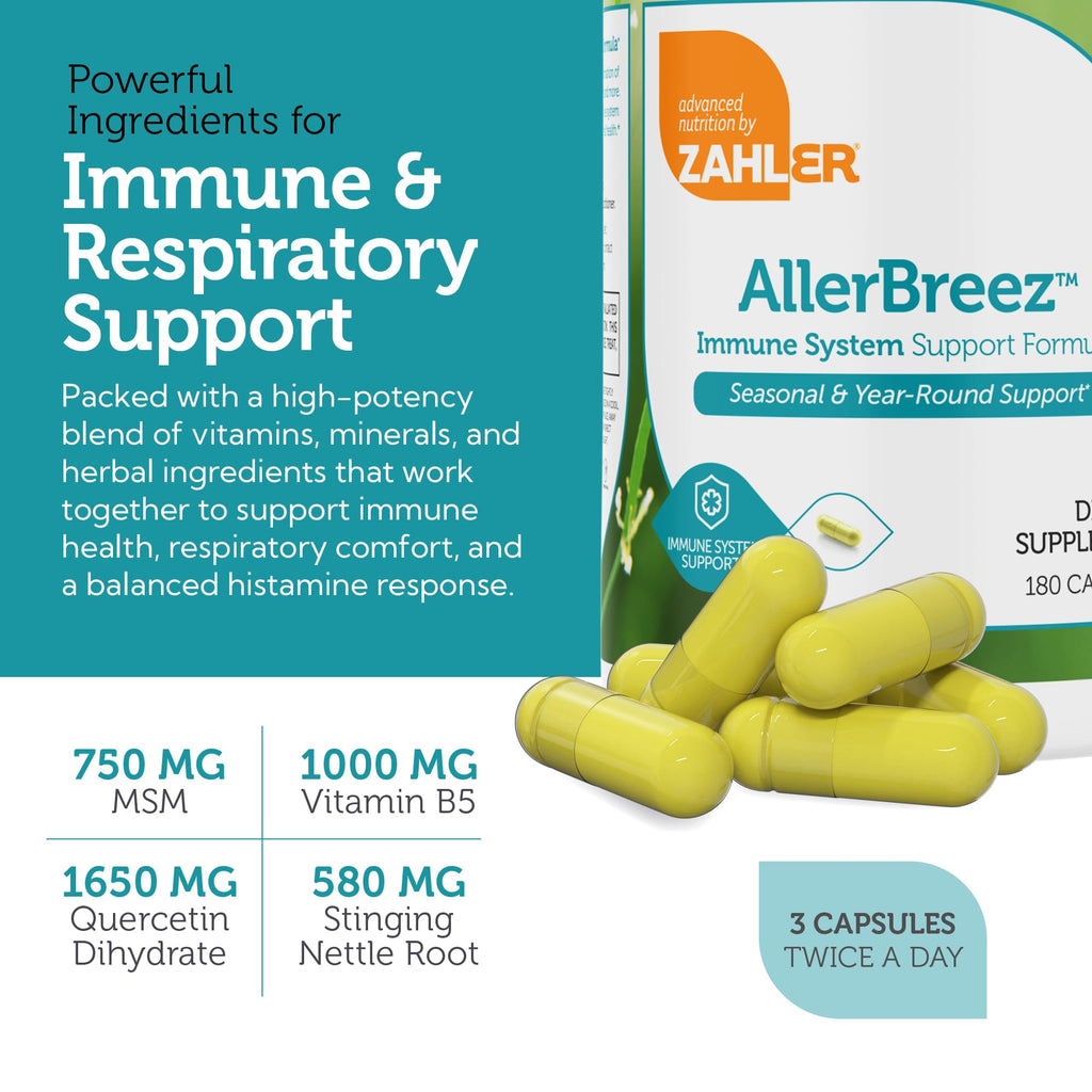 Vitamin C Quercetin MSM Stinging Nettle Immune Support Supplement 180 Capsules Z45133