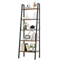 5-Tier Ladder Bookshelf with Metal Frame M957863