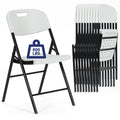 10 Pack White 800 LBS Folding Chairs M8158