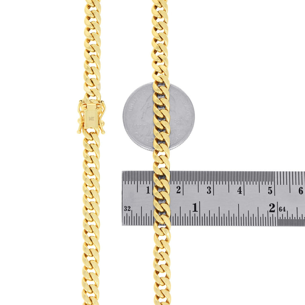 14k Yellow Gold Cuban Chain Necklace H30646