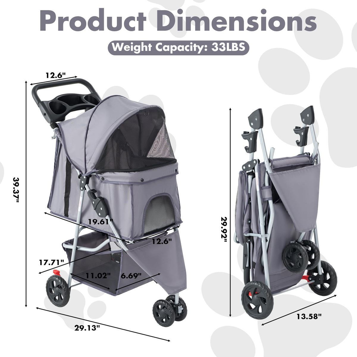 3 Wheels Pet Stroller R220