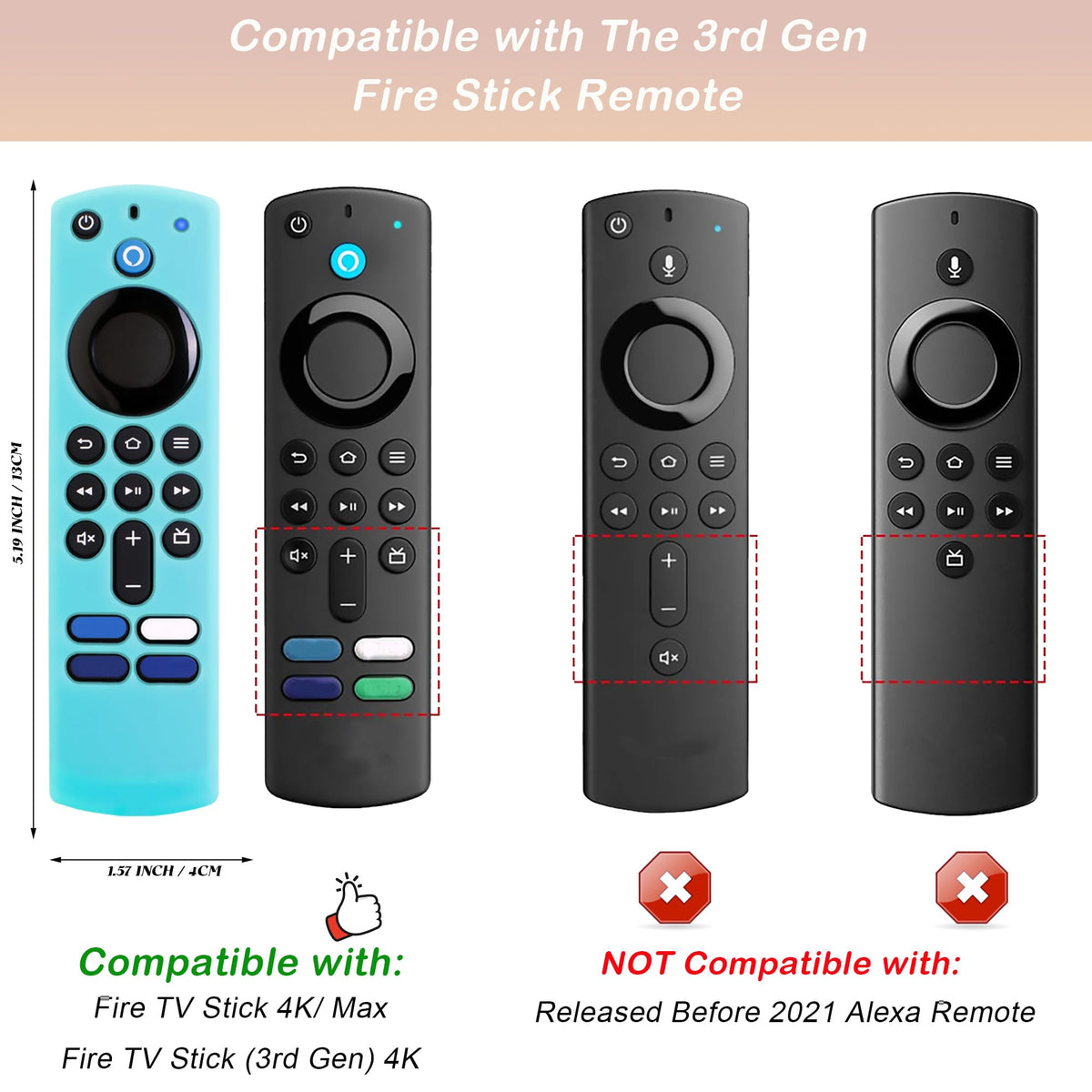 Silicone Remote Cover Glow in The Dark Blue I9134