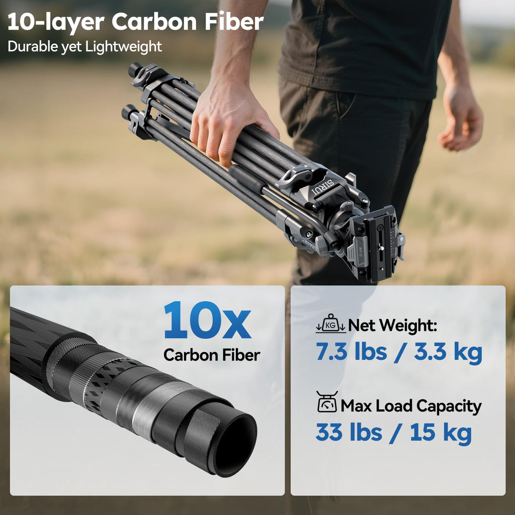 Carbon Fiber Heavy Duty Video Tripod R8921