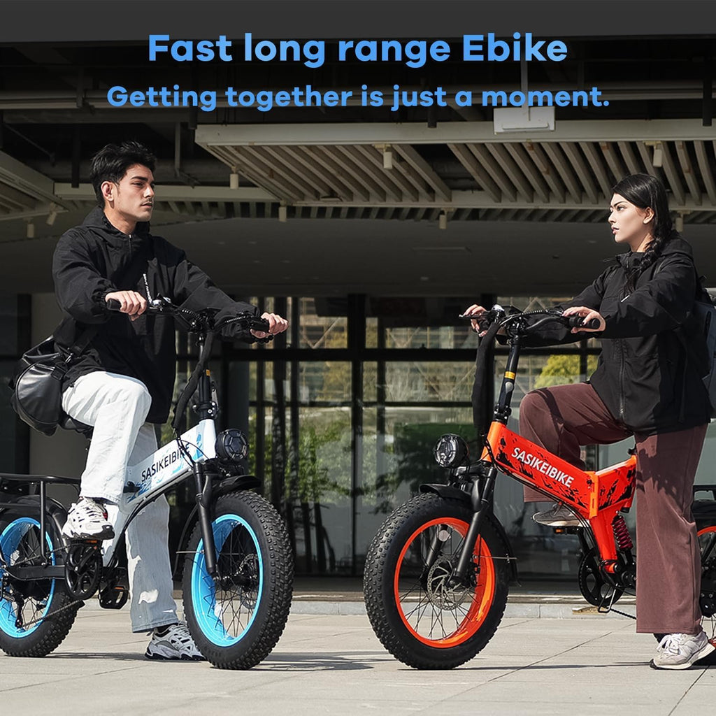 1500W Folding Electric Bike with 52V 20AH Removable Battery, 20" x4.0 Fat Tire O847161