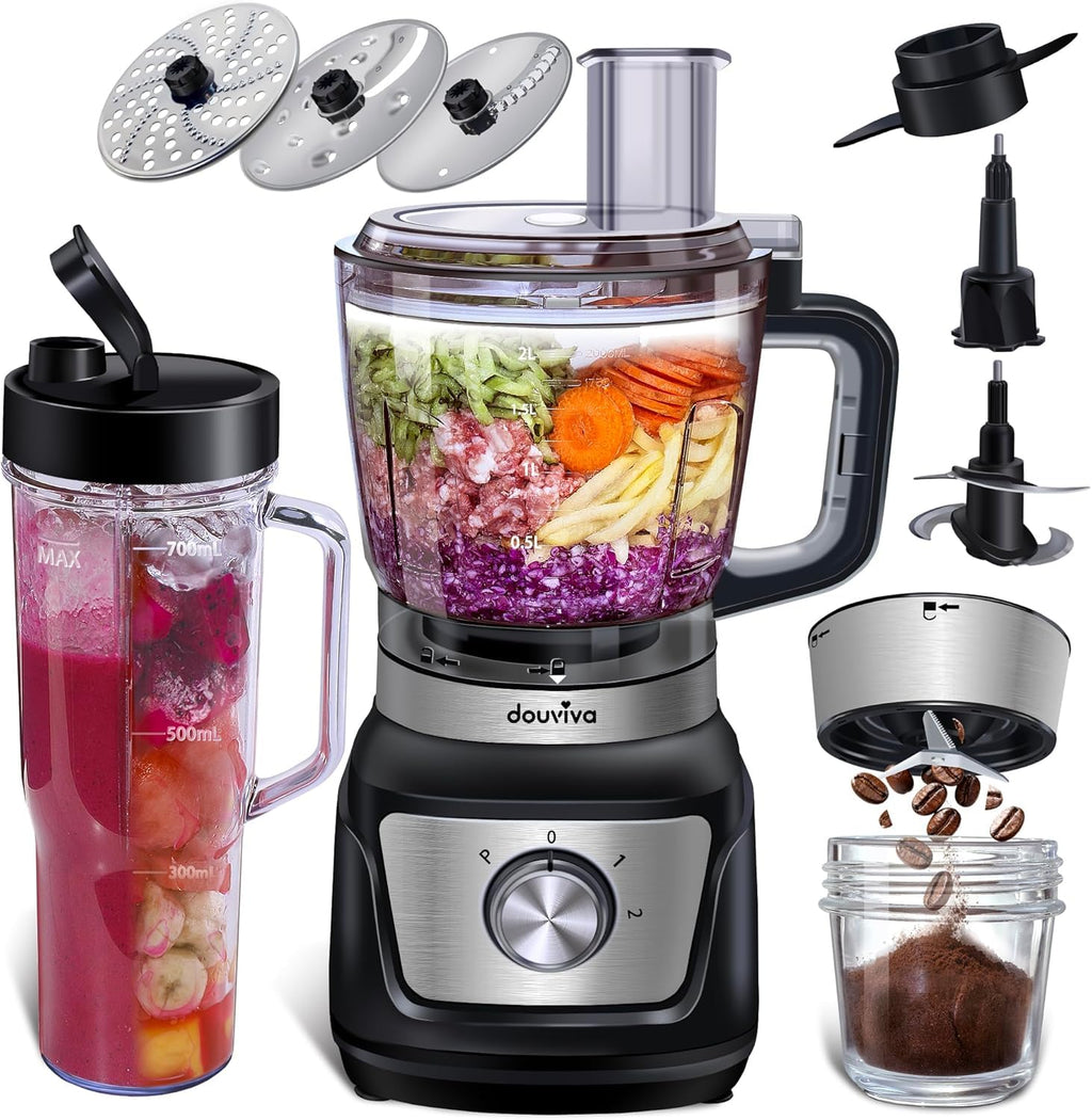 8-Cup Food Processor & Blender Combo, 1000W, Black Z410661