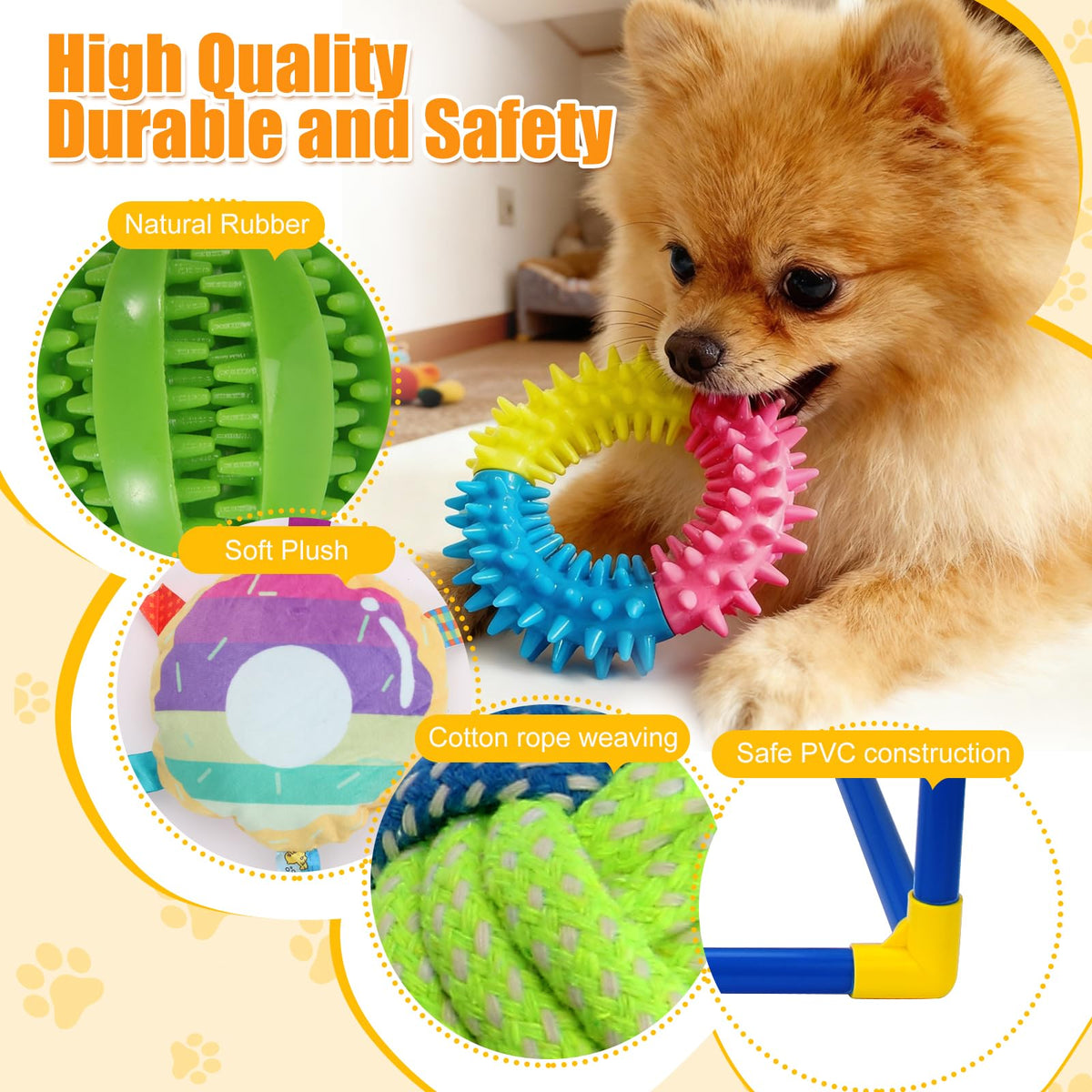 12 Toys Puppy Play Gym with Squeaky Toys O73078