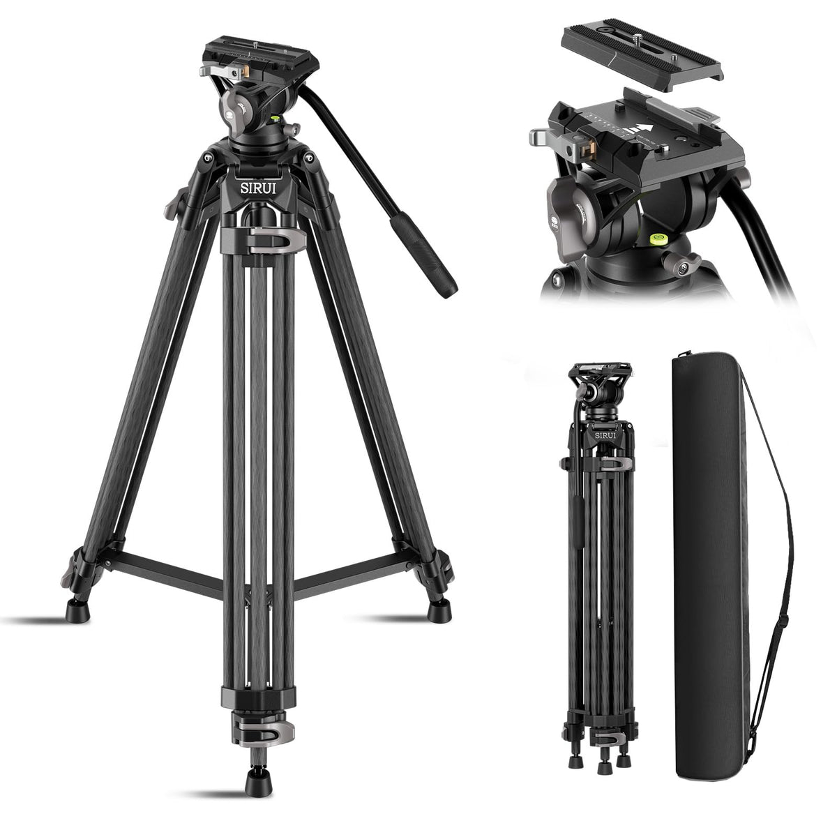 Carbon Fiber Heavy Duty Video Tripod R8921