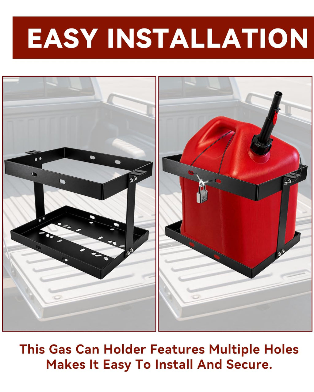 5 Gallon Gas Can Holder with Anti-Theft Lock Q94085