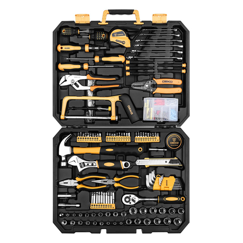 198 Piece Home Repair Tool Kit with Plastic Toolbox I425572
