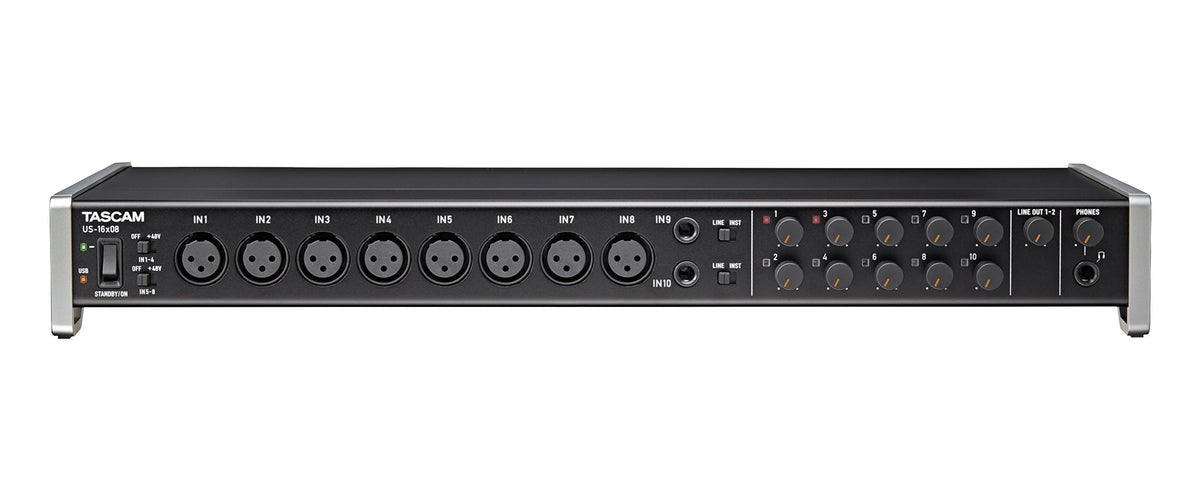 Rackmount USB Audio/MIDI Interface, 8 XLR/8 1/4" Inputs, 8 Outputs, Black Q2280