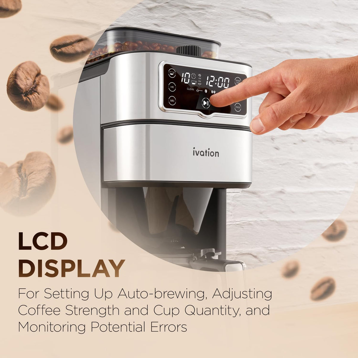 2-in-1 Drip Coffee Maker & Grinder D513