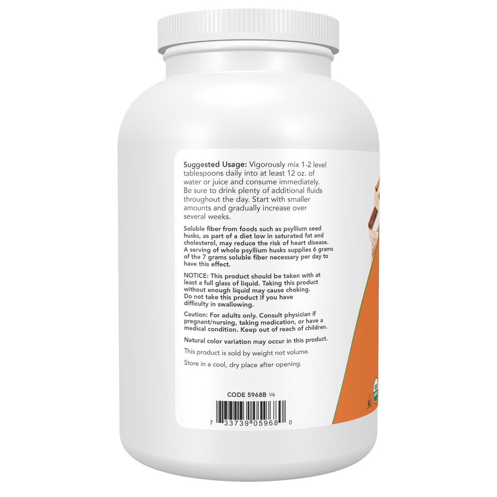 Organic Whole Psyllium Husks 12 oz P835