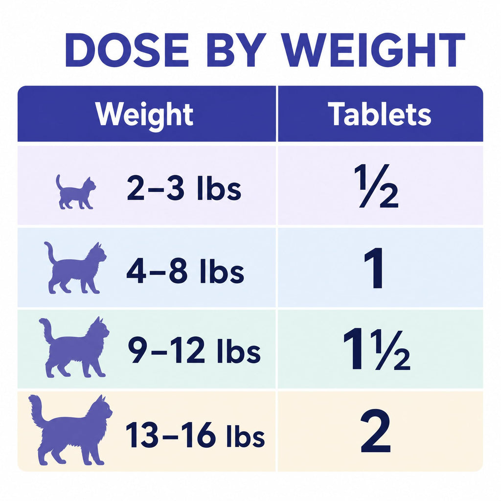 Broad Spectrum Cat & Kitten Dewormer 50 Tablets Q9264